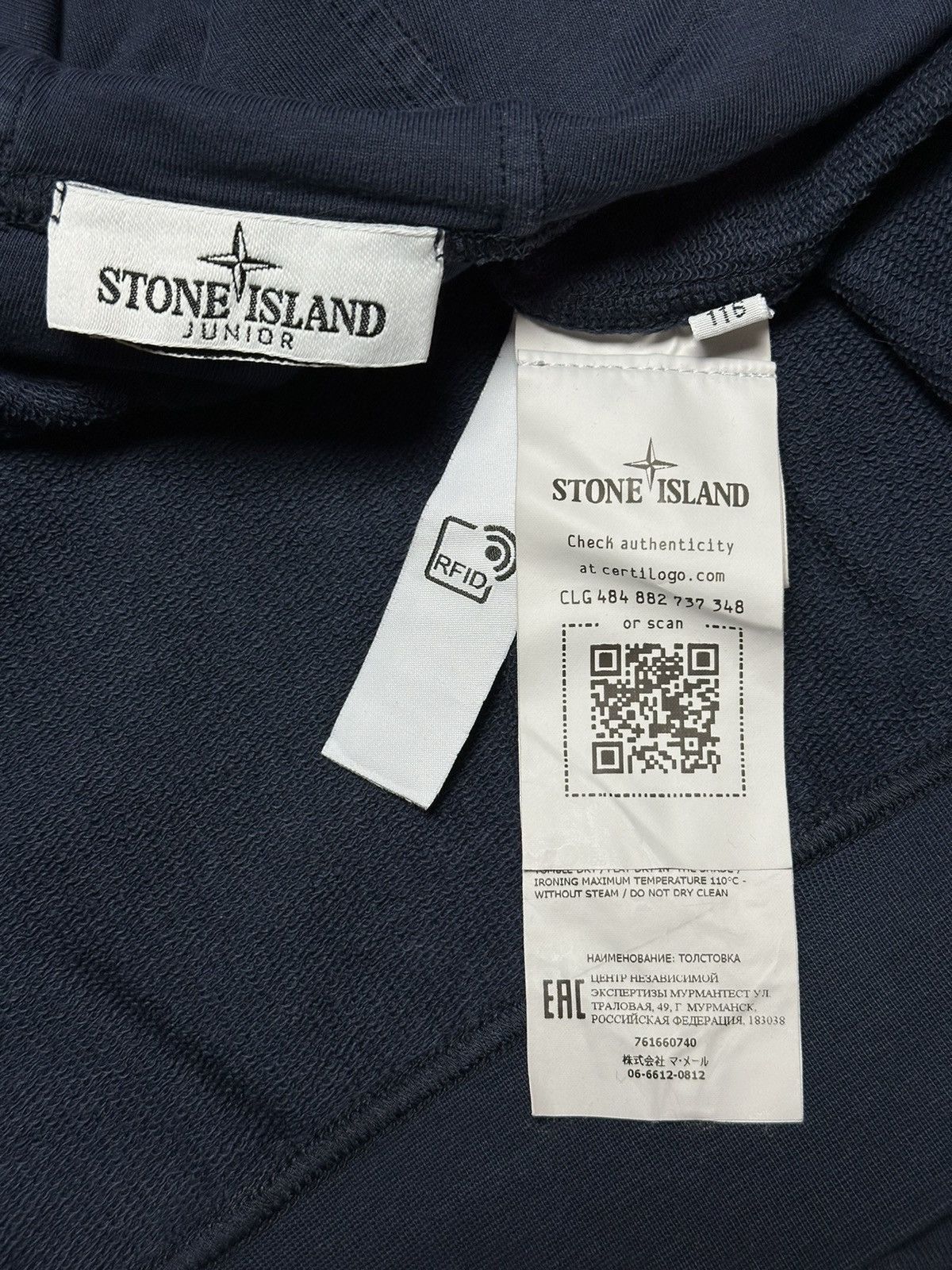 Stone Island Stone Island Junior Kids Zip Hoodie 6y/116cm Size US XXS / EU 40 - 5 Thumbnail