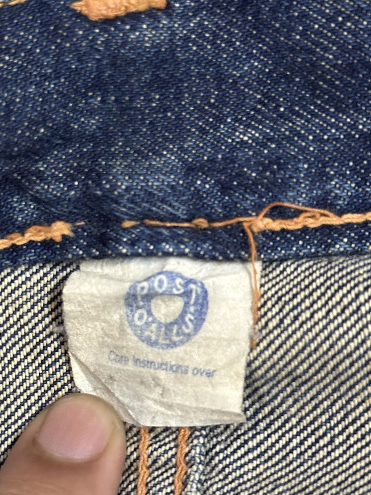 Japanese Brand Vintage Japan Post O’All Selvedge Mud Wash Style Jeans Size US 30 / EU 46 - 11 Thumbnail