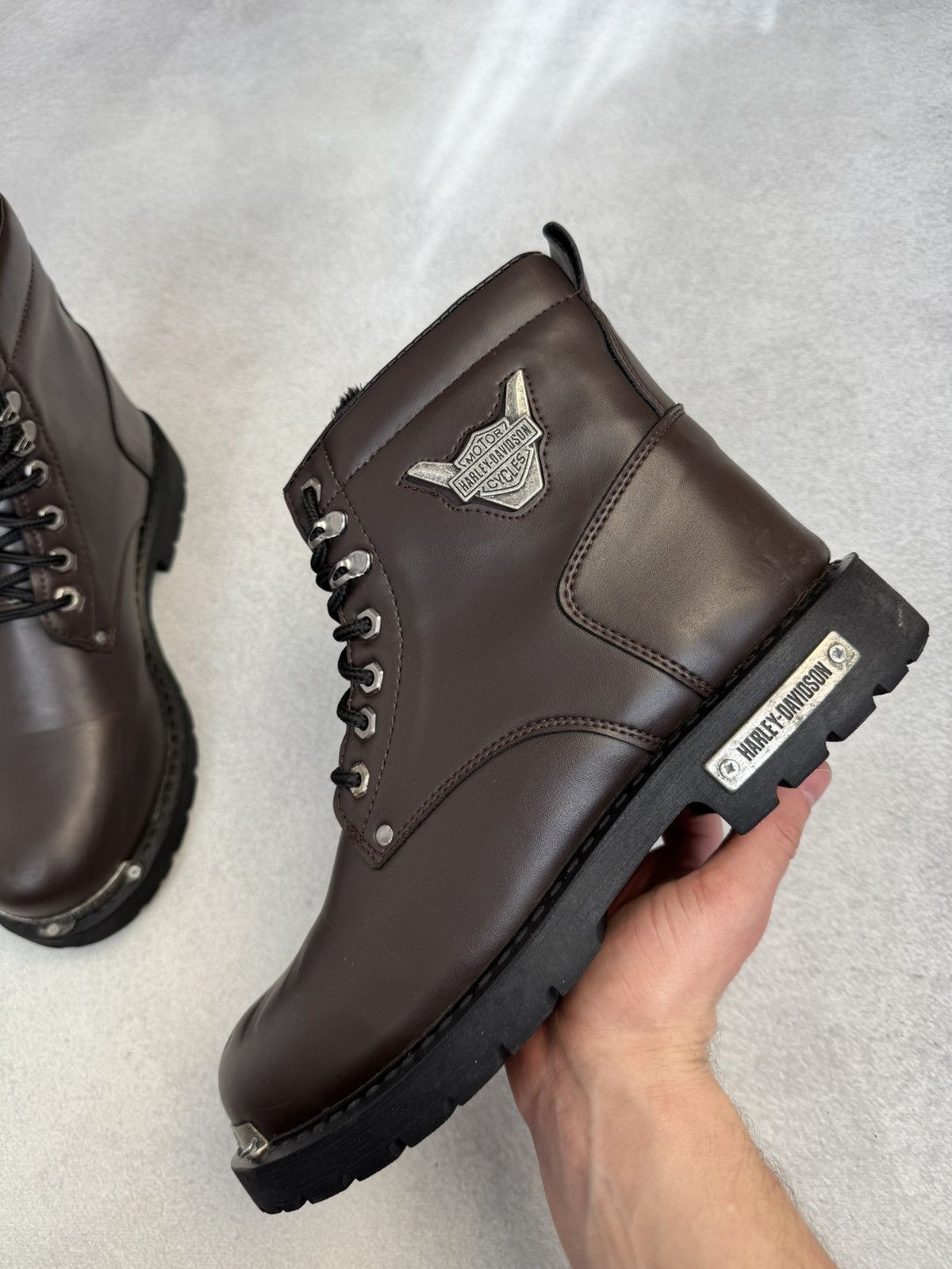 Harley Davidson Vintage Harley Davidson Brown Leather Insulated Boots US10 Size US 10 / EU 43 - 8 Thumbnail