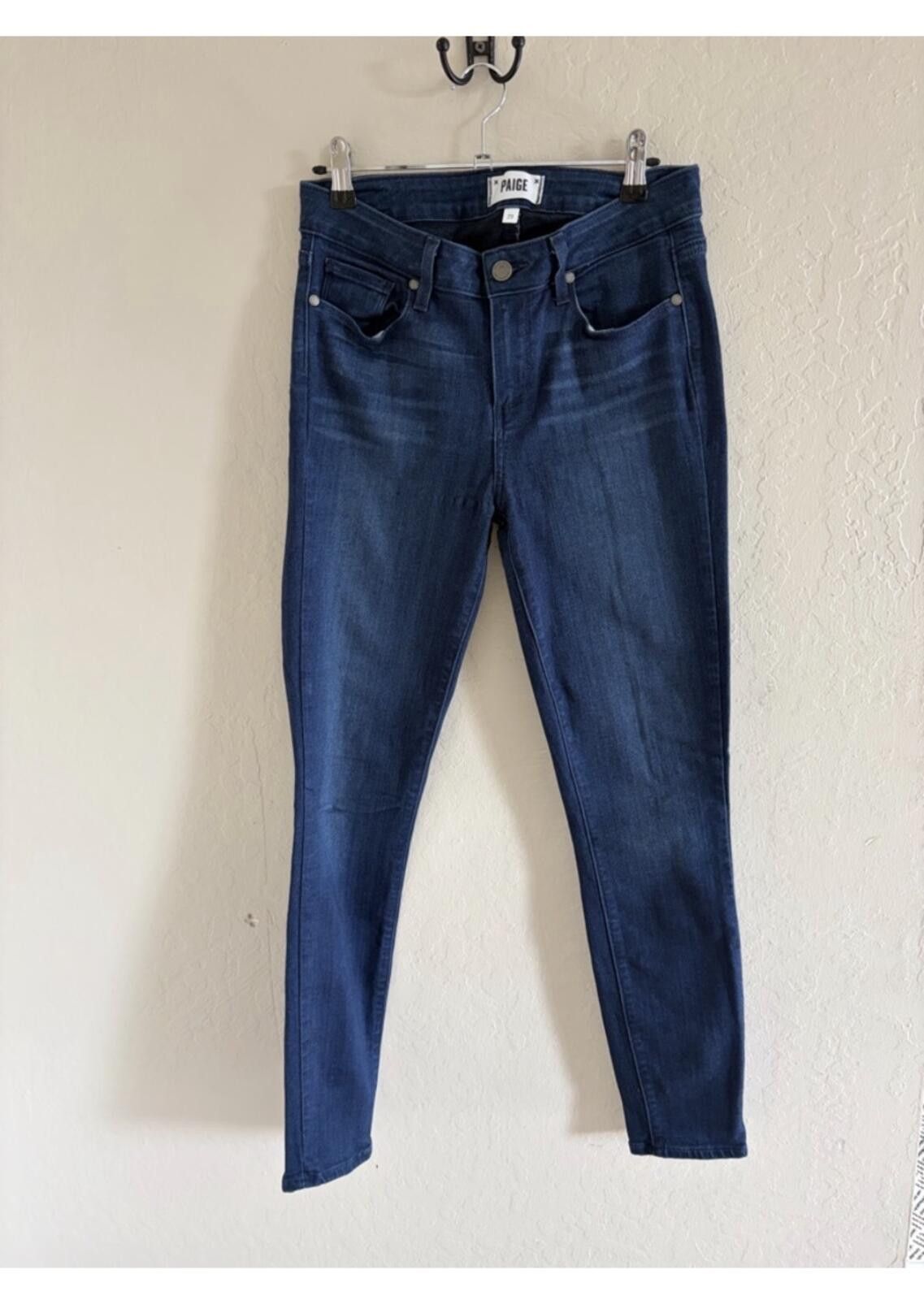 Paige PAIGE Verdugo Dark Navy Ankle Skinny Jeans Size 29" - 1 Thumbnail