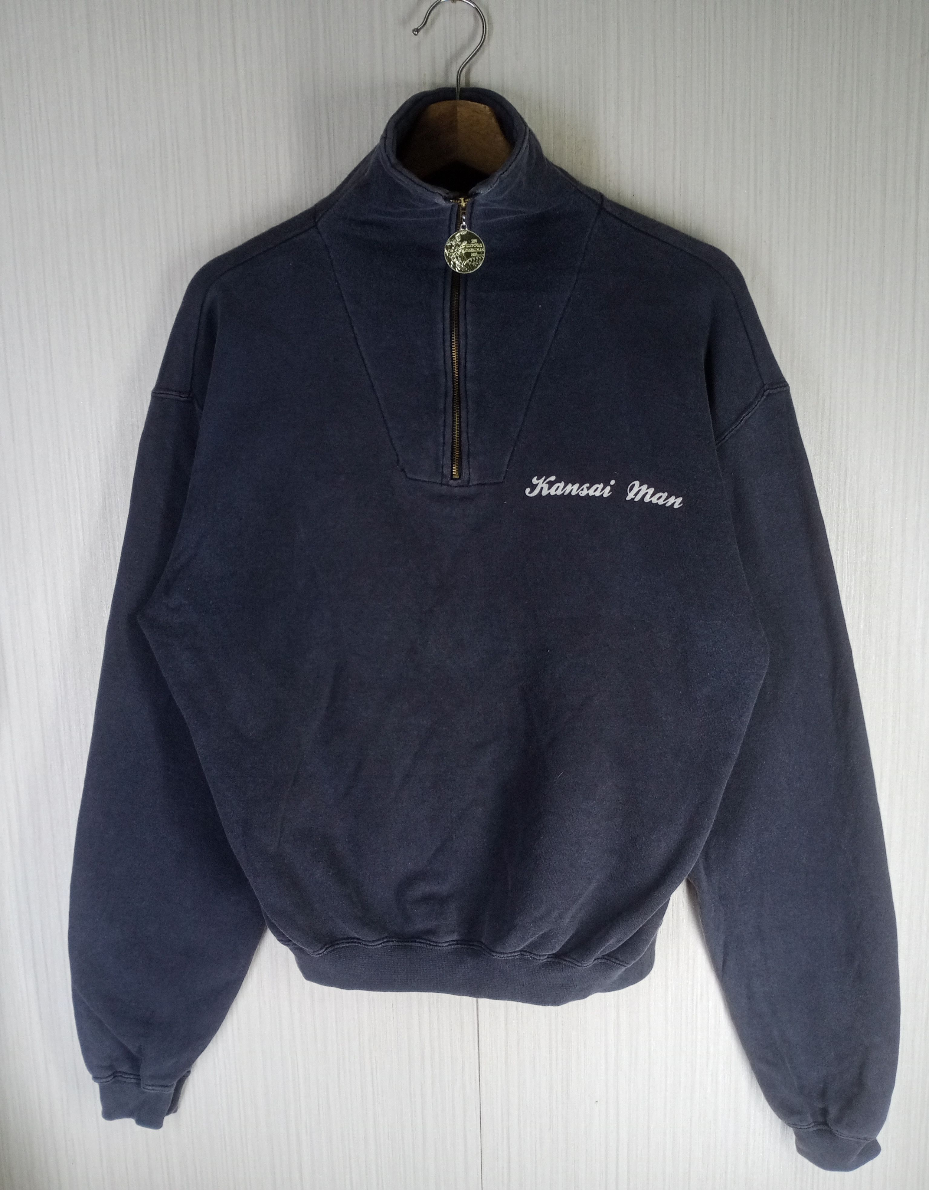 Yohji Yamamoto Vintage Kansai Man Kansai Yamamoto Half Zipper Sweatshirt Size US M / EU 48-50 / 2 - 2 Thumbnail
