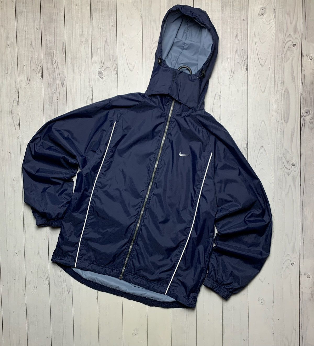 Nike × Vintage Vintage Nike light jacket size S navy logo Size US S / EU 44-46 / 1 - 1 Thumbnail