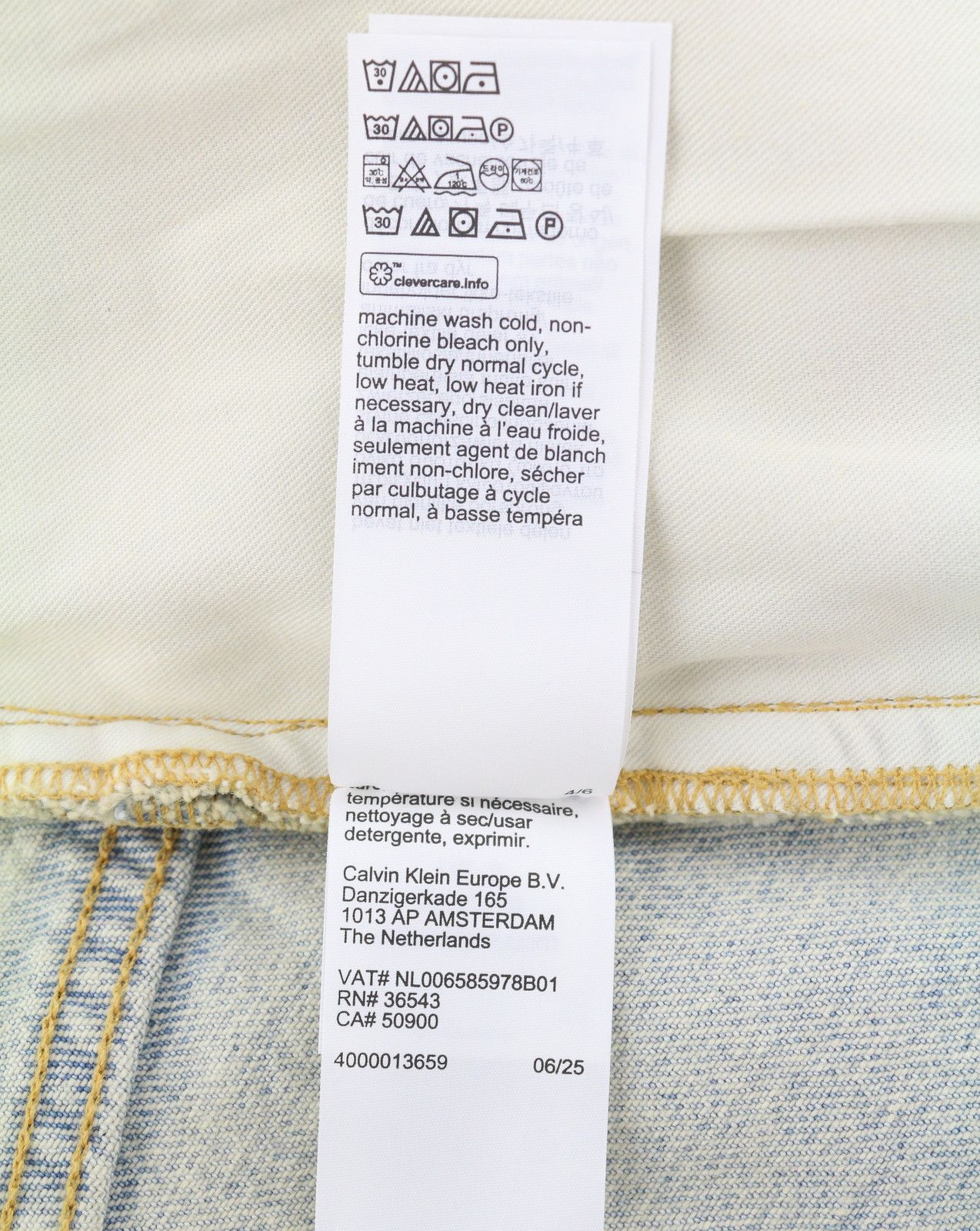 Calvin Klein W34/L32 Blue Faded Wide Leg Relaxed 87837 Size US 34 / EU 50 - 8 Thumbnail