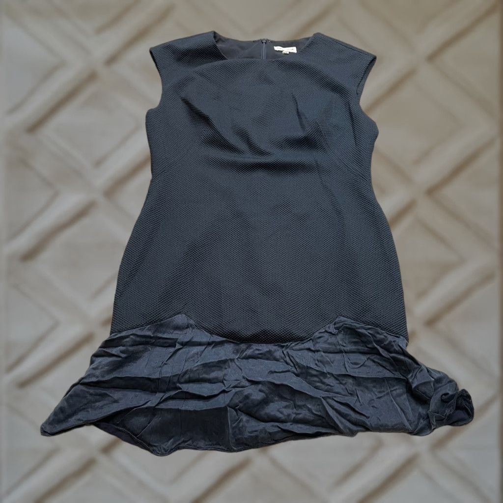 Rebecca Taylor Rebecca Taylor Shift Dress Womens 12 Navy Blue Sleeveless Midi Solid Colorful Fringe Size XL / US 12-14 / IT 48-50 - 1 Thumbnail