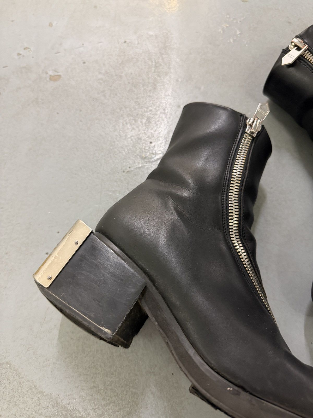 GmbH GmbH Asymmetric Zip Ankle Leather Boots Size US 7 / EU 40 - 3 Thumbnail