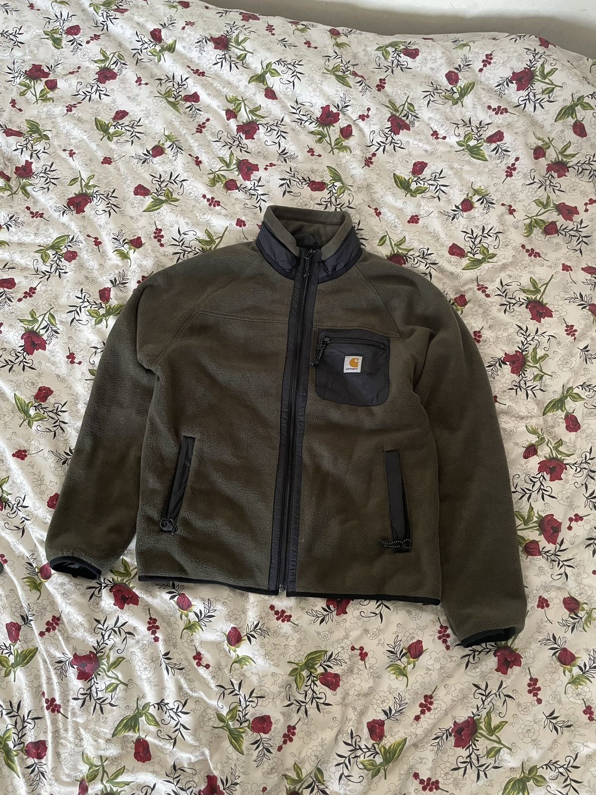 image of Carhartt Prentis Liner Fleece Jacket / Carhartt Sherpa in Green, Men's (Size Small)