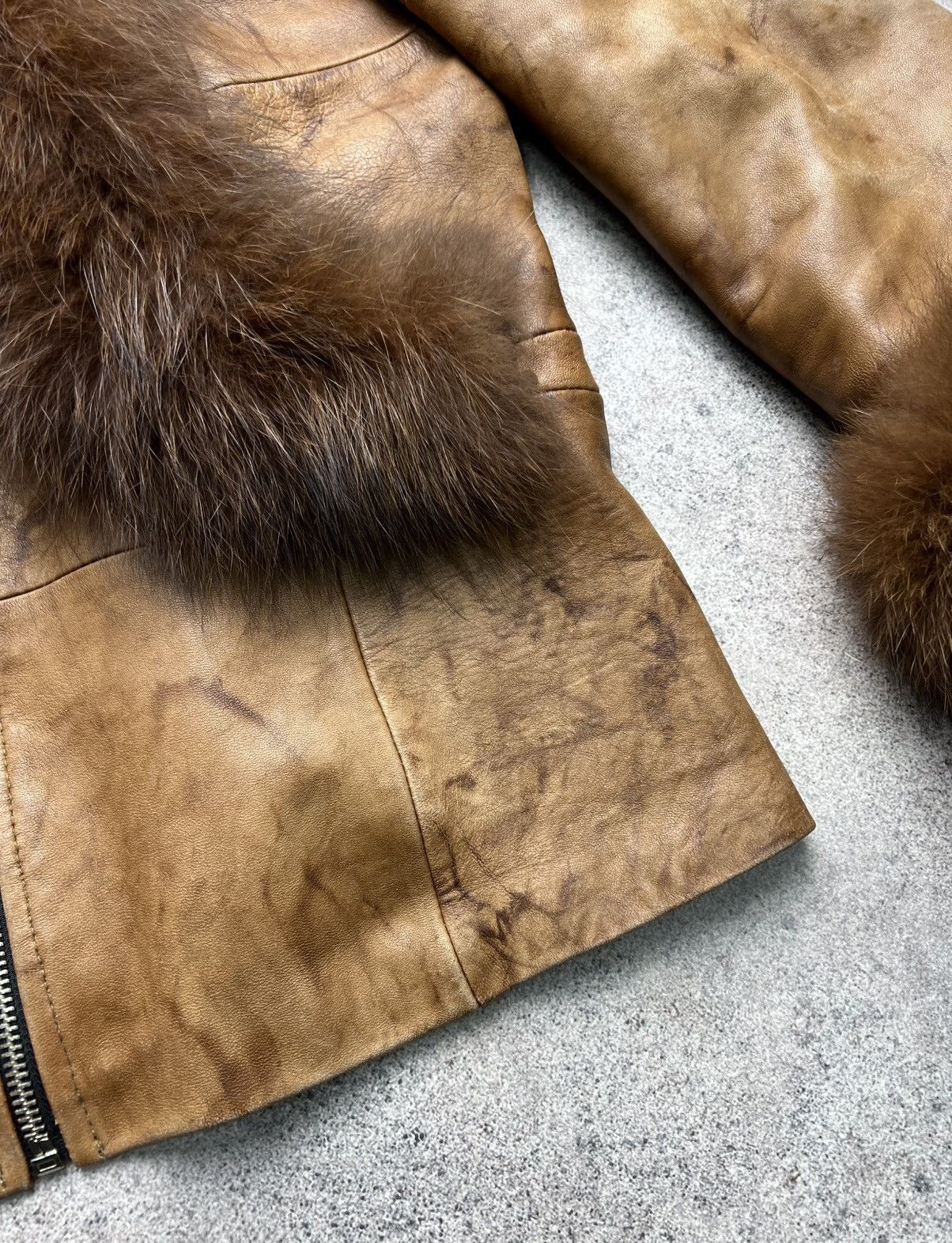 Vintage Vintage gorgeous fancy leather jacket with fur details Size S / US 4 / IT 40 - 6 Thumbnail
