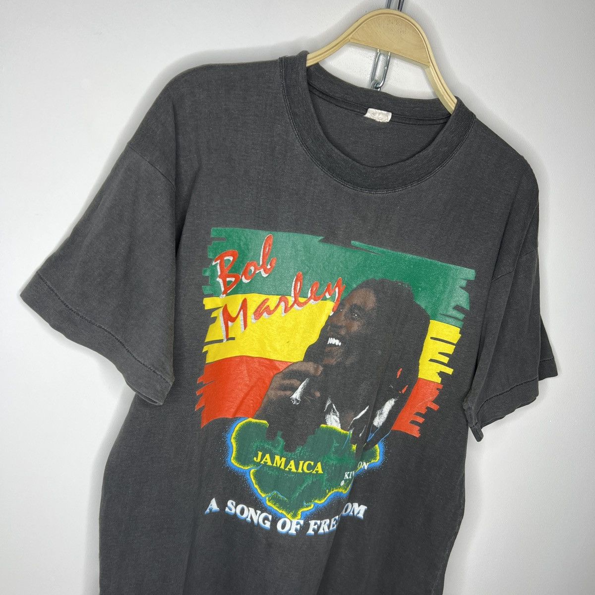 Bob Marley × Rap Tees × Vintage Vintage 90s Bob Marley Jamaica Rap Tee eminem jayz 50cent Size US M / EU 48-50 / 2 - 3 Thumbnail