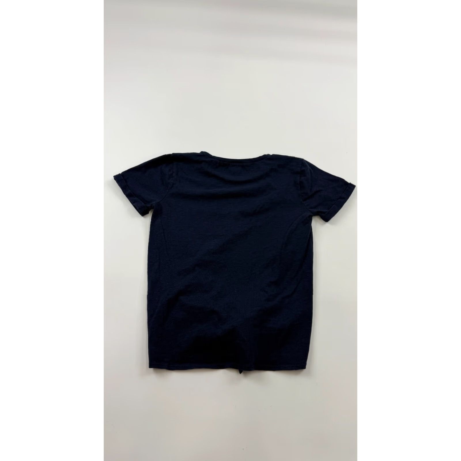 J.Crew J.CREW Women's XS Blue Short Sleeve Knot Hem Round Neck Tee Casual T-Shirt Size XS / US 0-2 / IT 36-38 - 6 Thumbnail