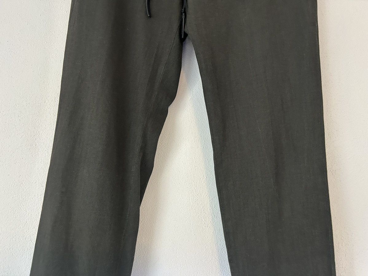 Maison Margiela Maison Margiela Dark Green Wool-Linen Blend Trousers Size US 34 / EU 50 - 3 Thumbnail