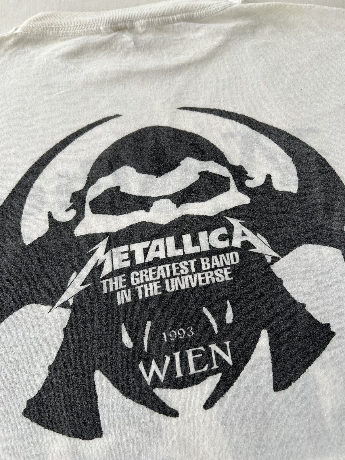 Band Tees Vintage 1993 Metallica Wien Rock Band White T-shirt Size US XL / EU 56 / 4 - 15 Thumbnail