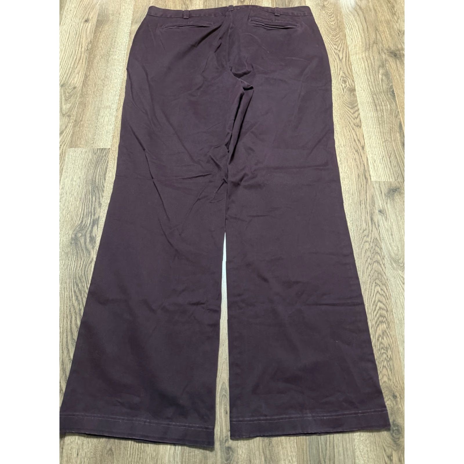 Lands' End Lands' End Jeans Women's Size 16 Purple Brown Dress Pants Bootcut Dark Wash Regular Inseam 31.5 in Size 38" / US 16 / IT 52 - 2 Thumbnail
