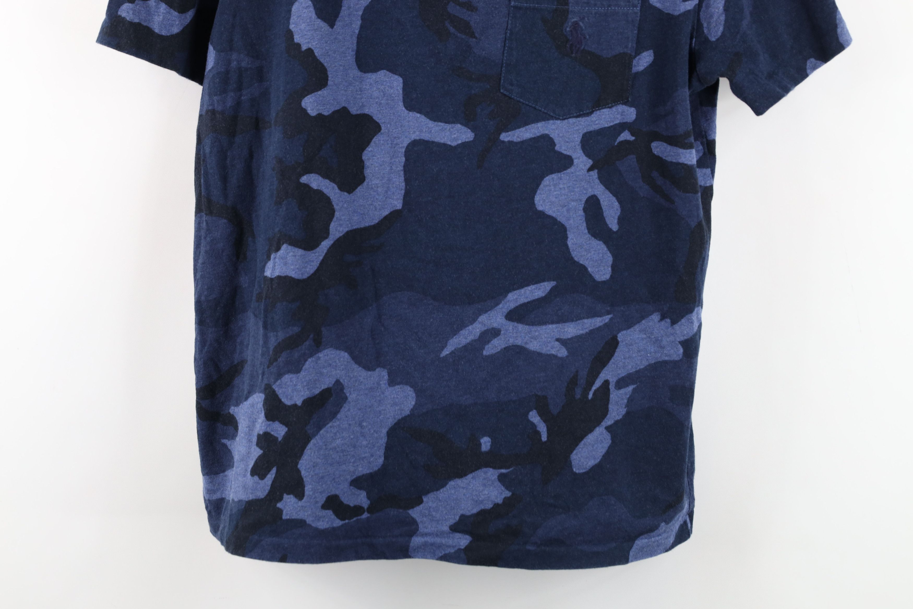 Ralph Lauren Vintage Y2K Ralph Lauren Camouflage Pocket T-Shirt Blue Size US M / EU 48-50 / 2 - 3 Thumbnail