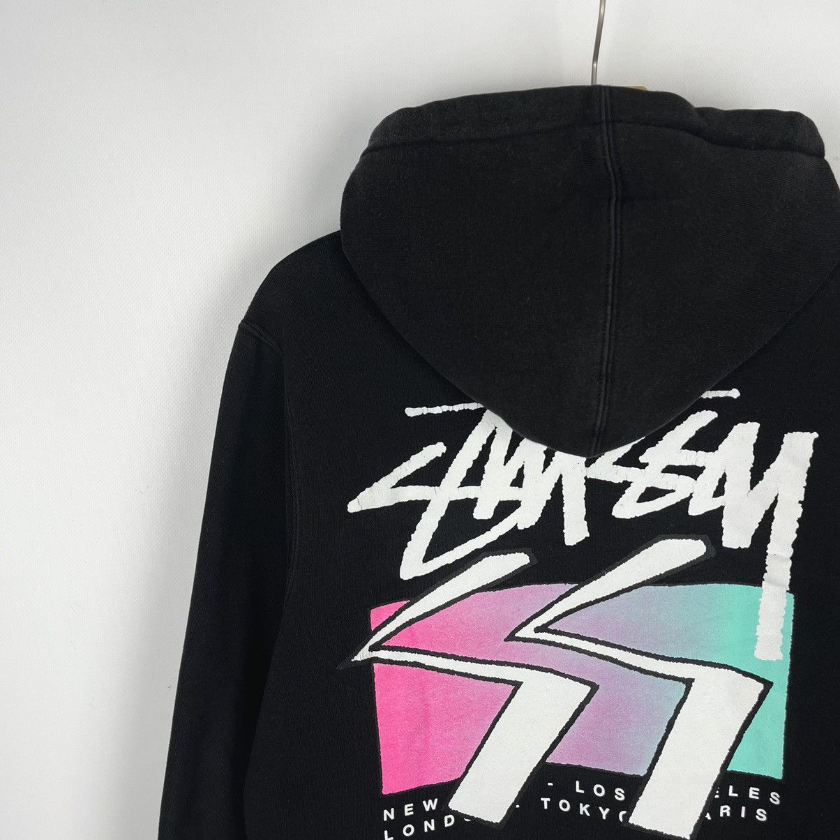 Stussy Vintage Y2K Stussy Big Logo Hoodie Black Size S Size US S / EU 44-46 / 1 - 5 Thumbnail