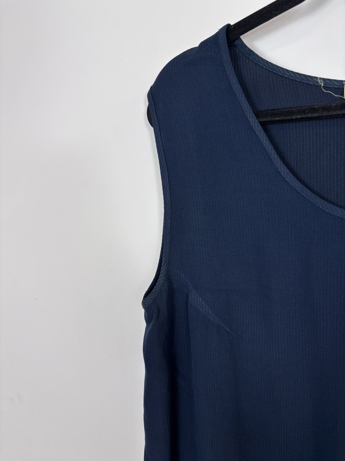 Davide Cenci Davide Cenci Vintage Women’s Navy Blue Tank Top Sleeveless Size L / US 10 / IT 46 - 4 Thumbnail
