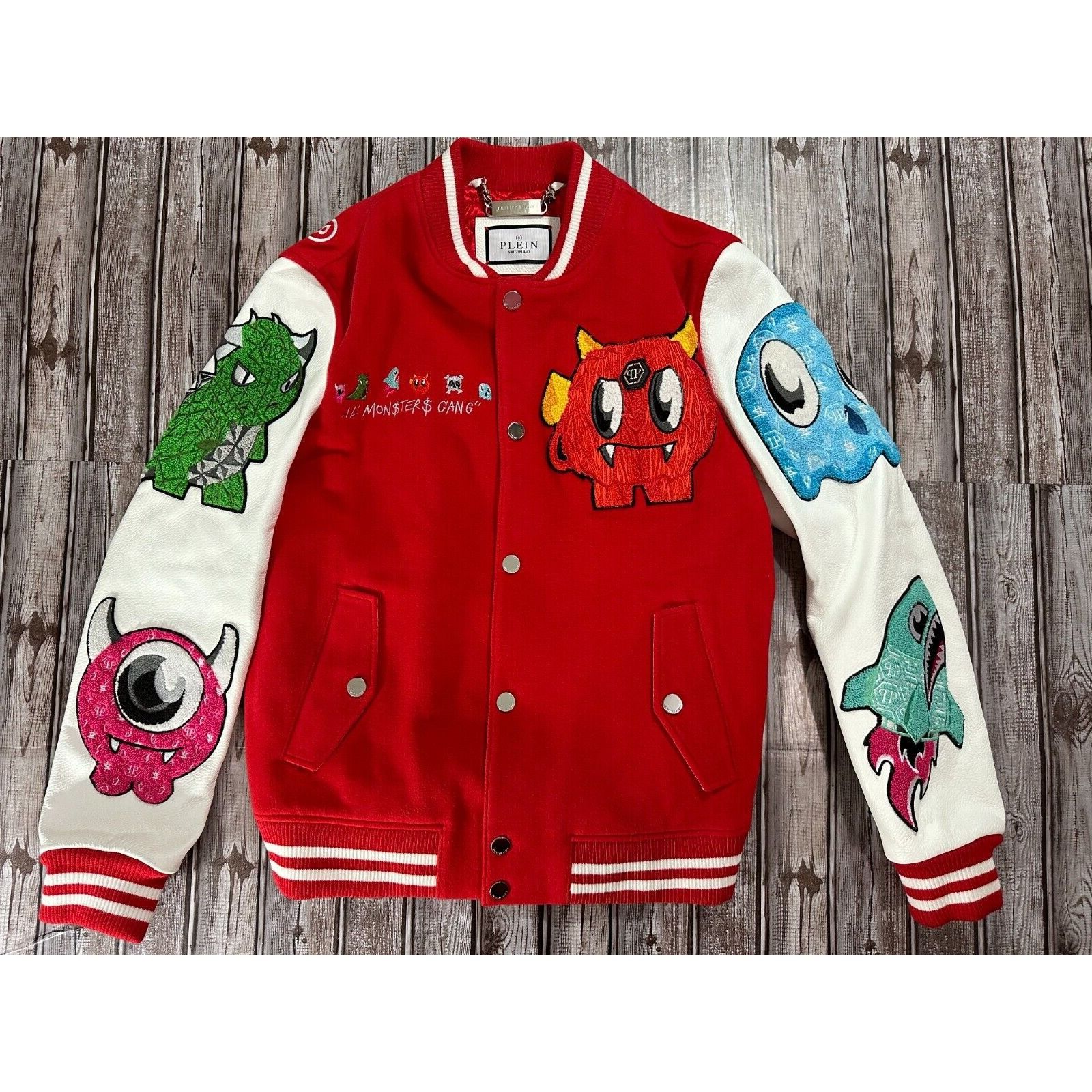 Philipp Plein Philipp Plein Varsity bomber monsters Jacket color red size Size US M / EU 48-50 / 2 - 1 Thumbnail