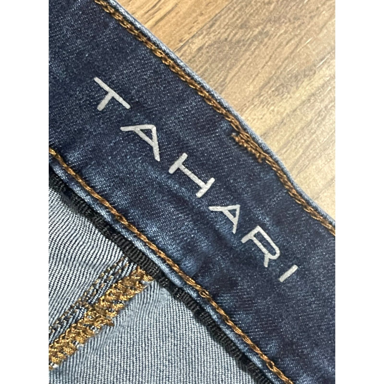 Vintage Tahari Jeans Women's Size 12 Denim Blue Skinny Pockets Regular 28.5 Inseam 34 Waist Size 34" / US 12 / IT 48 - 6 Thumbnail