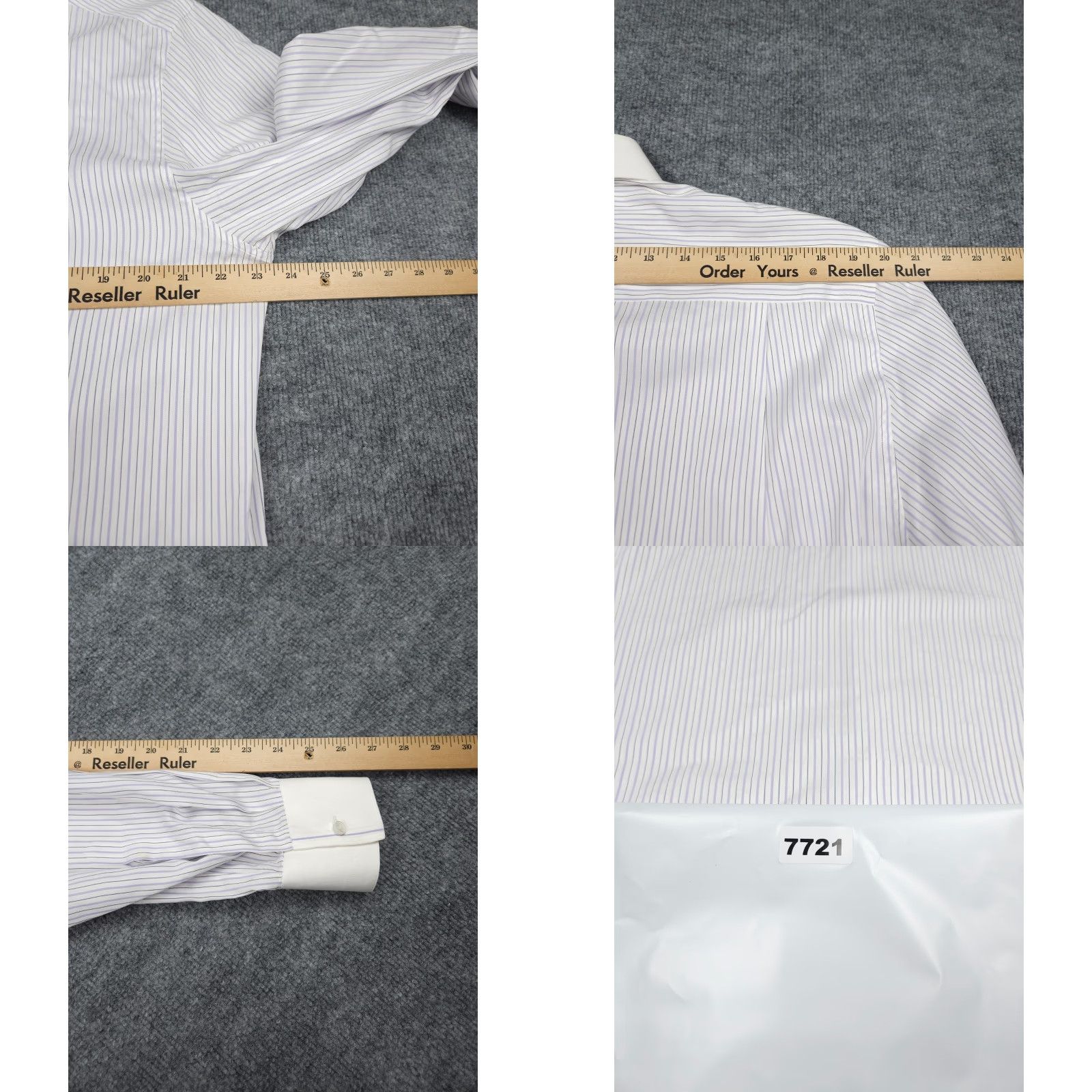 Vintage MAROL Bologna Dress Shirt Men 40 White Striped Button Up 15 3/4 Italy Cotton Regular Shirt Mens Size 40R - 9 Thumbnail