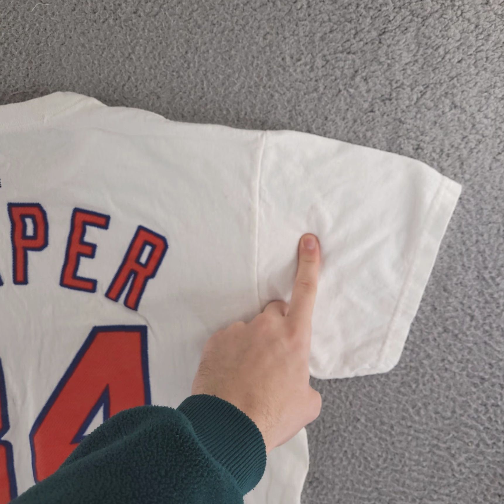 Vintage Majestic Shirt Mens Small T Shirt Short Sleeve White Crew Neck Washington Harper 34 Vintage No Size US S / EU 44-46 / 1 - 4 Thumbnail