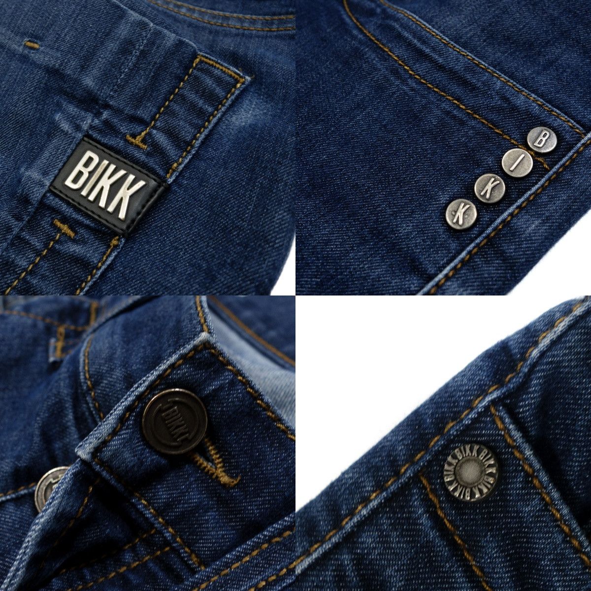 Dirk Bikkembergs Logo Slim Fit Dark Stretch Jeans Size US 31 - 9 Thumbnail