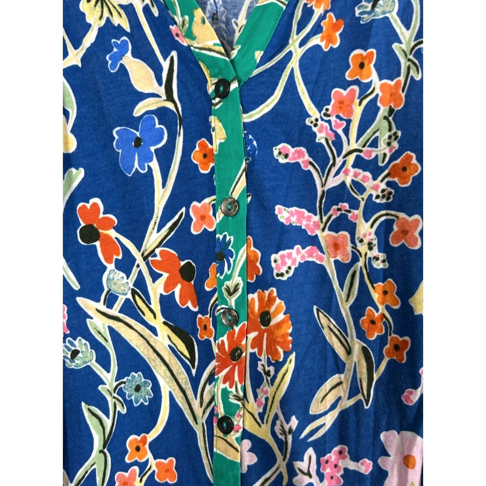 Anthropologie Floreat Anthropologie Womens Dolores Sleep Shirt Mixed Floral 3/4 Sleeve Medium Size M / US 6-8 / IT 42-44 - 2 Thumbnail
