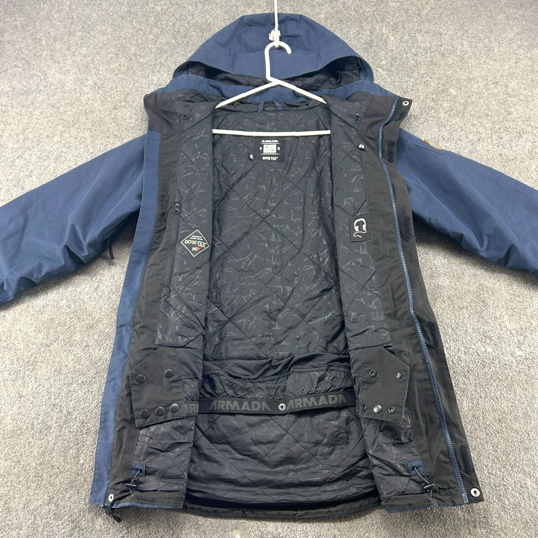 Vintage Armada Jacket Mens M Blue Navy Hooded Quilted Full Zip Goretex Atka Snowboard Size US M / EU 48-50 / 2 - 2 Thumbnail