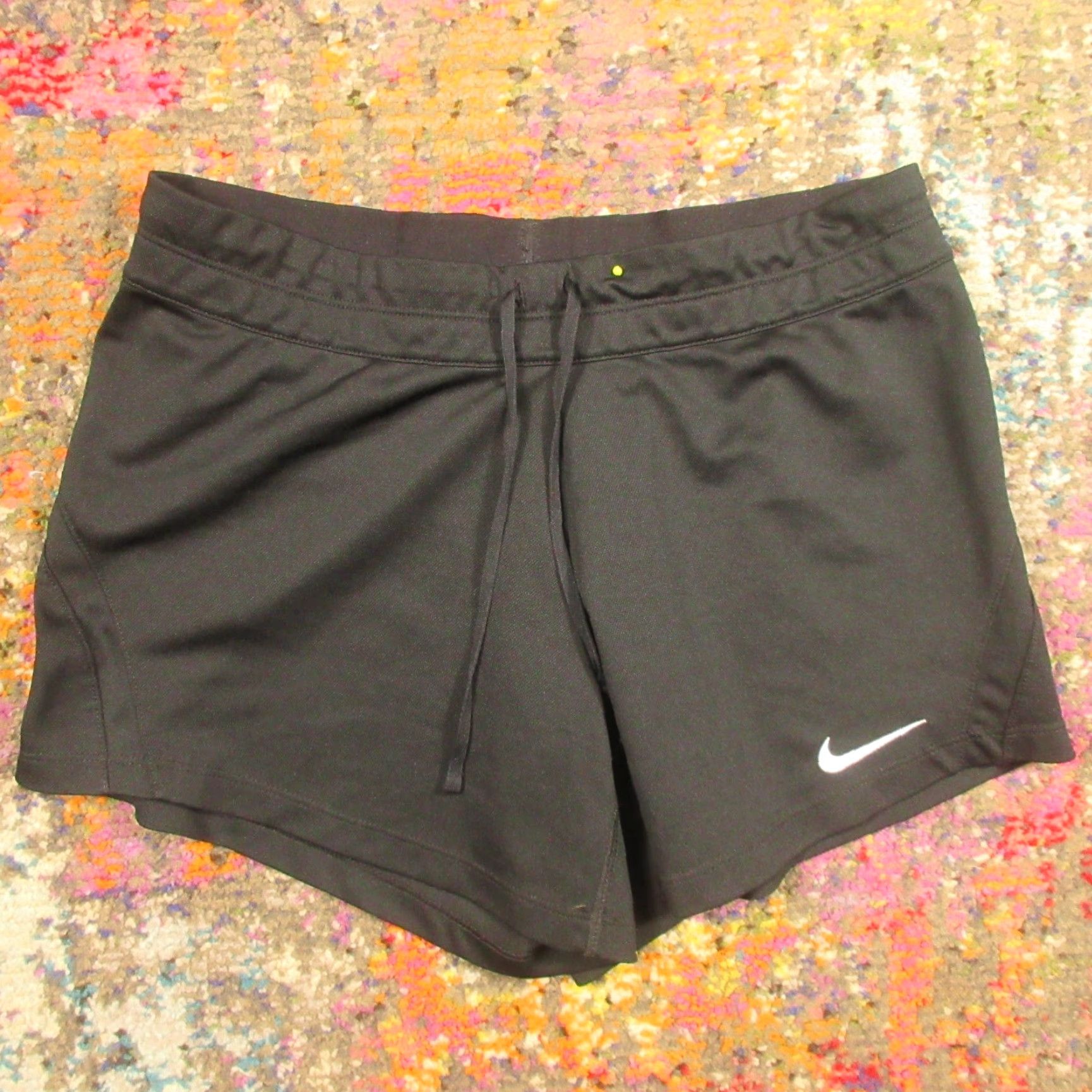 Nike VINTAGE Nike Running Shorts Womens Small Black Dri-FIT 3 Inch Inseam Workout Gym EUC Size 26" / US 2 / IT 38 - 2 Thumbnail