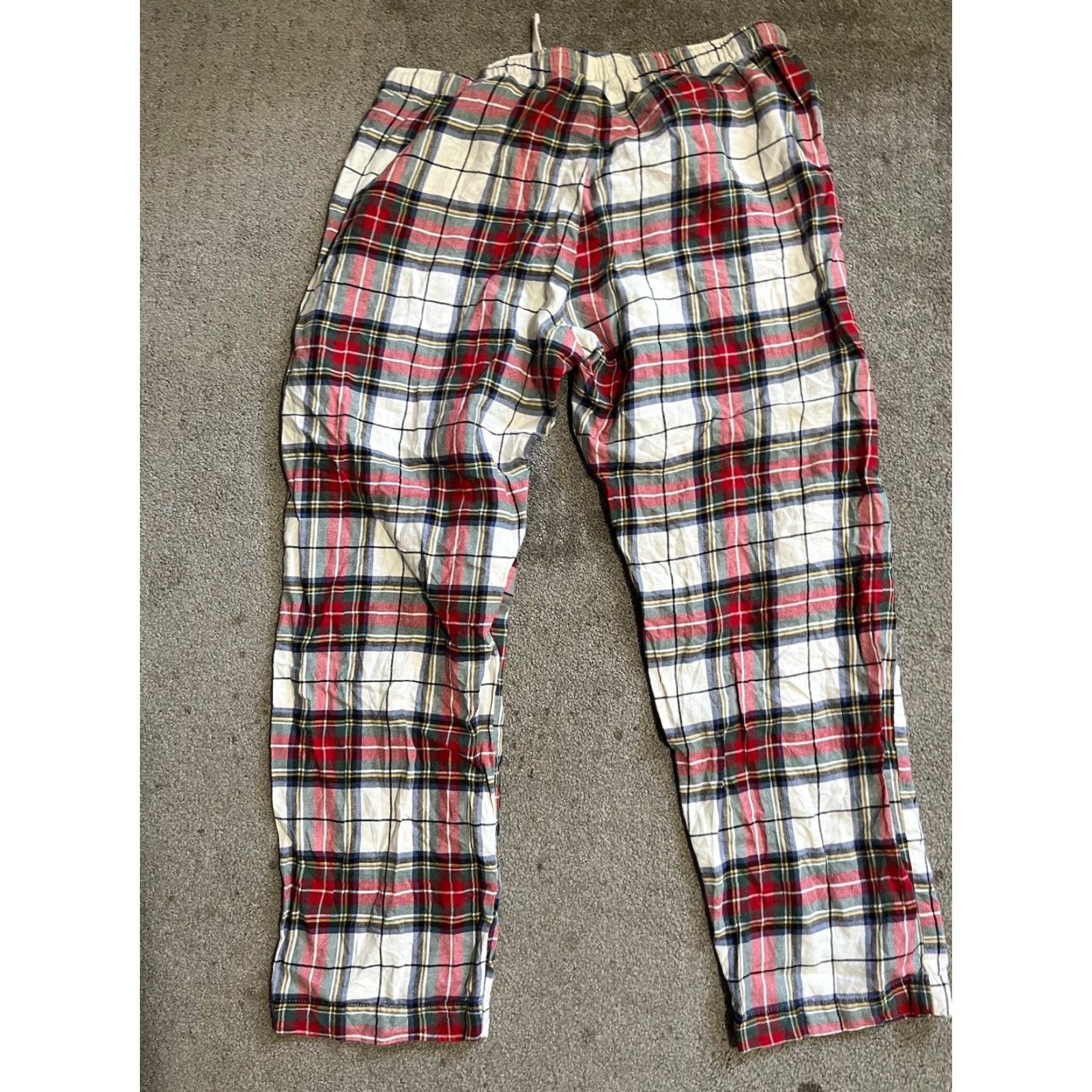 Gap Gap Mens Large Multicolor Plaid Sweatpants with Pockets, Casual Lounge Sweatpants, Drawstring Inseam 27 in, Regular Size, Athleisure Pants Size US 33 - 3 Thumbnail