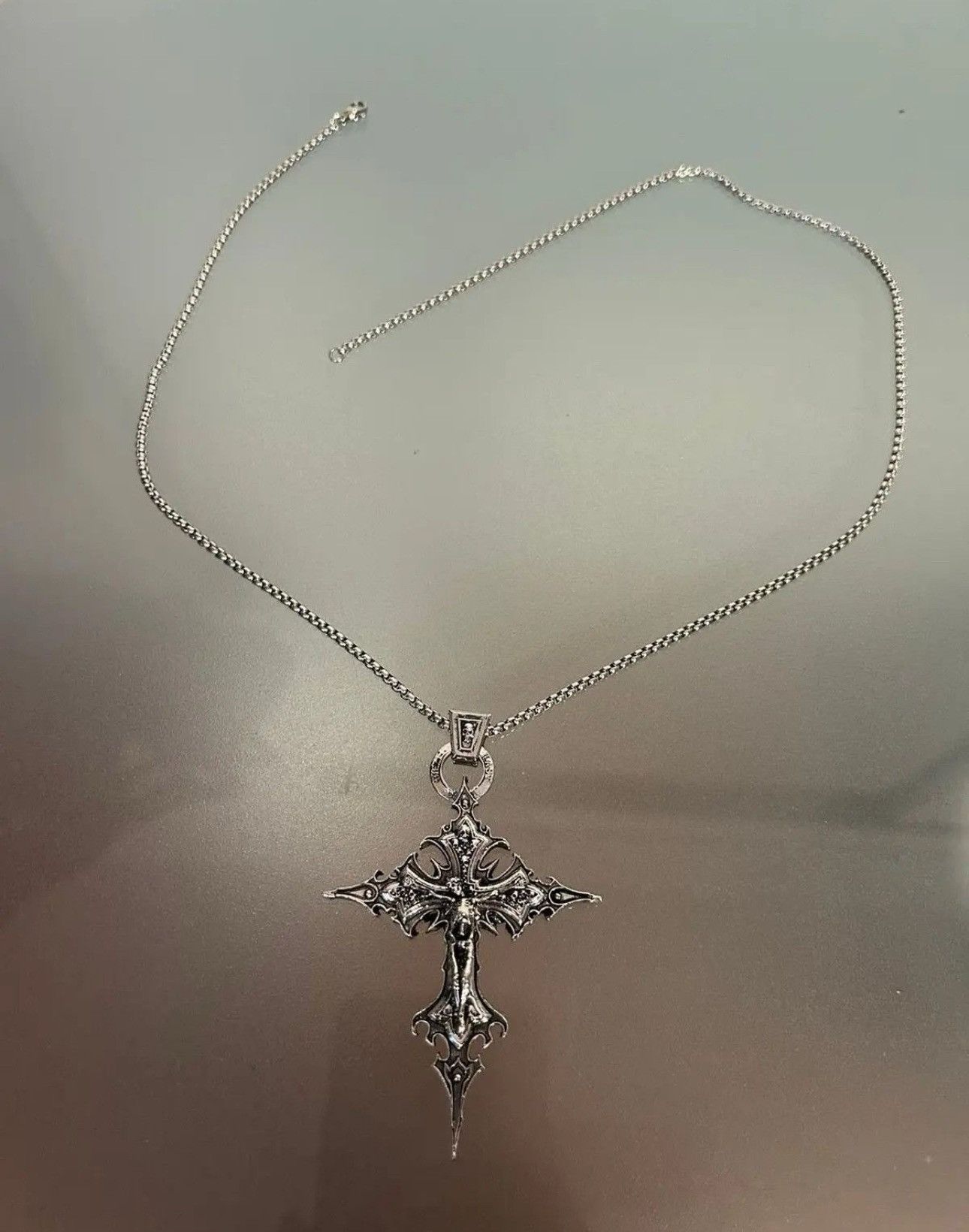 Jewelry × Vintage Gothic Skeleton Cross Necklace Chain Size ONE SIZE - 3 Thumbnail