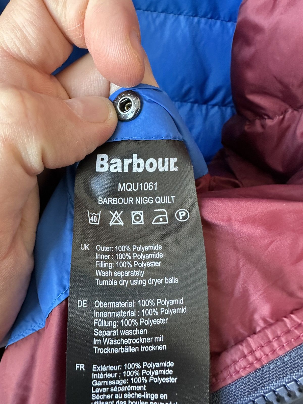 Barbour Barbour NIGG Quilt Fibredown Quilted Jacket Men’s size XL Size US XL / EU 56 / 4 - 11 Thumbnail