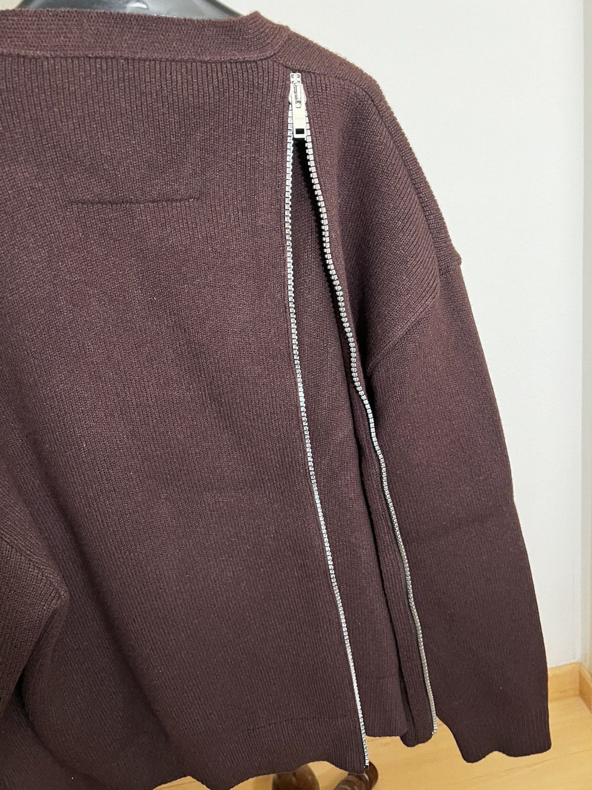 Givenchy × MMW Givenchy Brown Wool Cardigan with Back Zipper Size US M / EU 48-50 / 2 - 3 Thumbnail