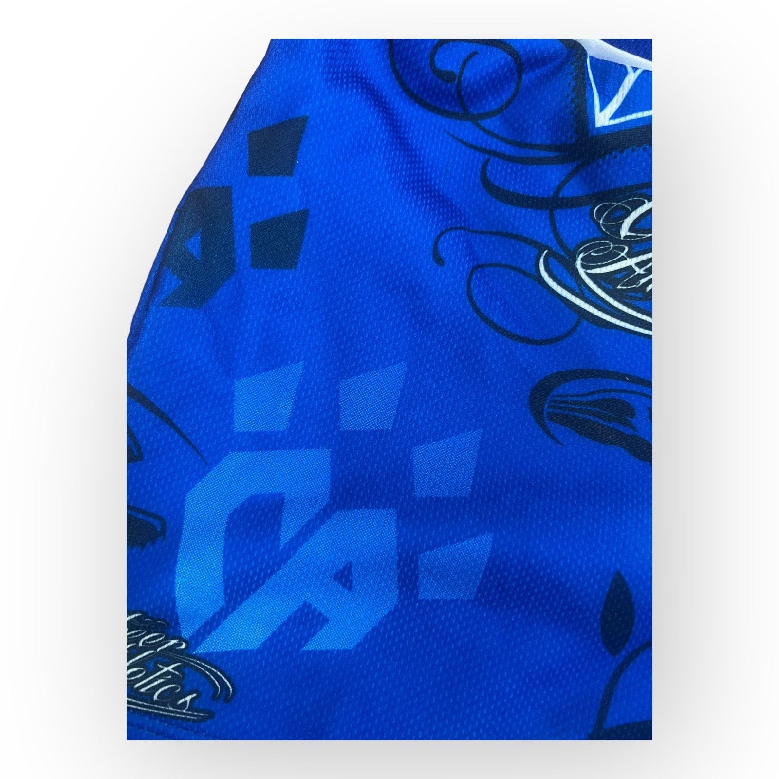 Vintage Cheer Athletics Practice Short - Blue Hot Pants with Logos Size 28" / US 6 / IT 42 - 3 Thumbnail