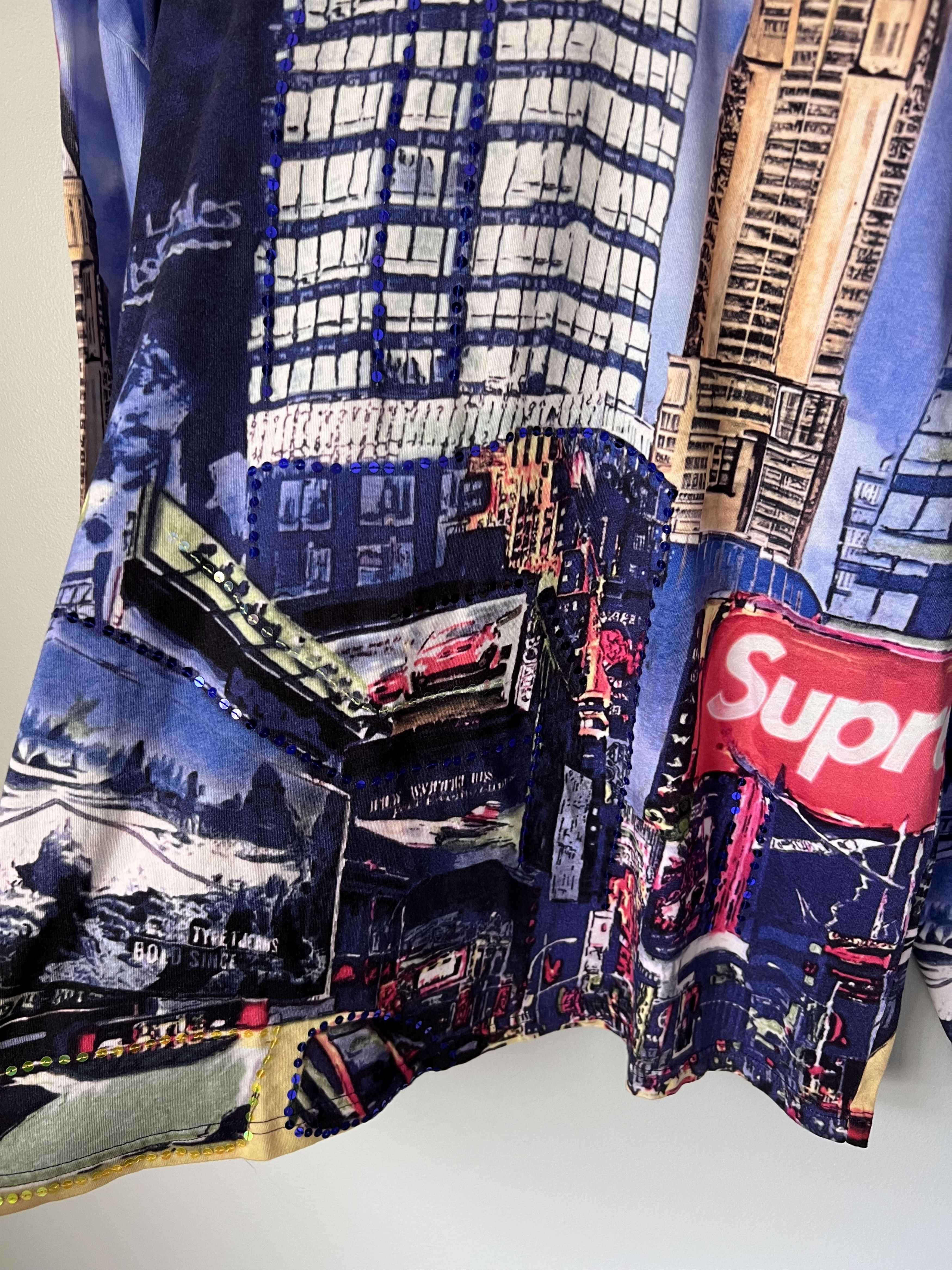 Supreme Supreme Skyline Sequin Long Sleeve Top in Day Blue Size US L / EU 52-54 / 3 - 3 Thumbnail
