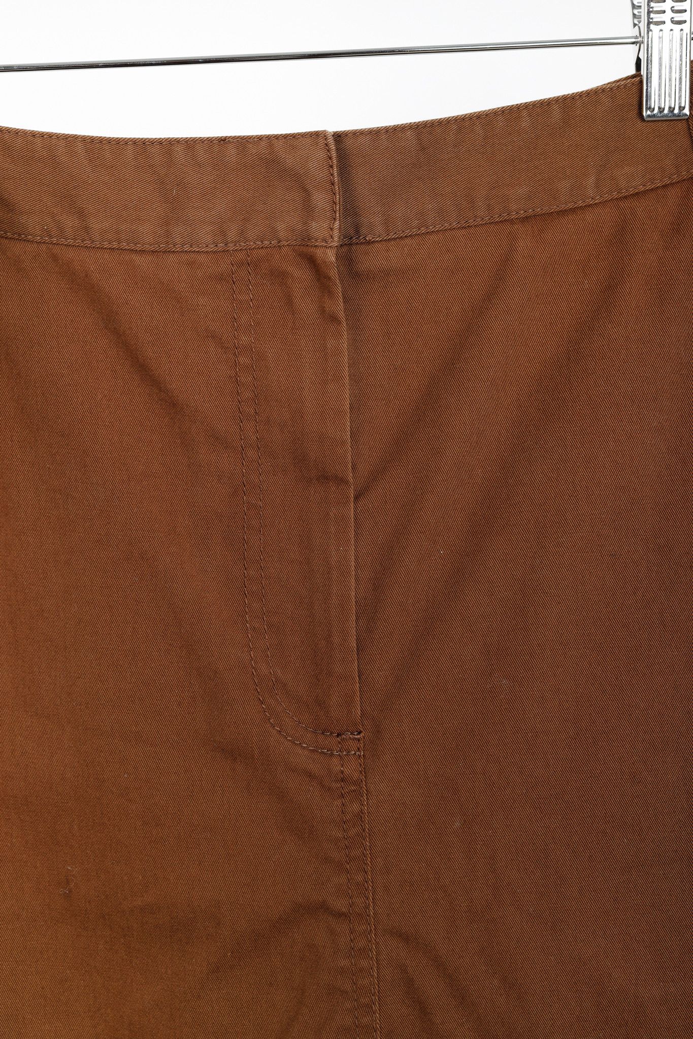 Tibi Tibi Cococa Brown Organic Cotton Twill Maxi Aline Skirt Size 26" / US 2 / IT 38 - 6 Thumbnail
