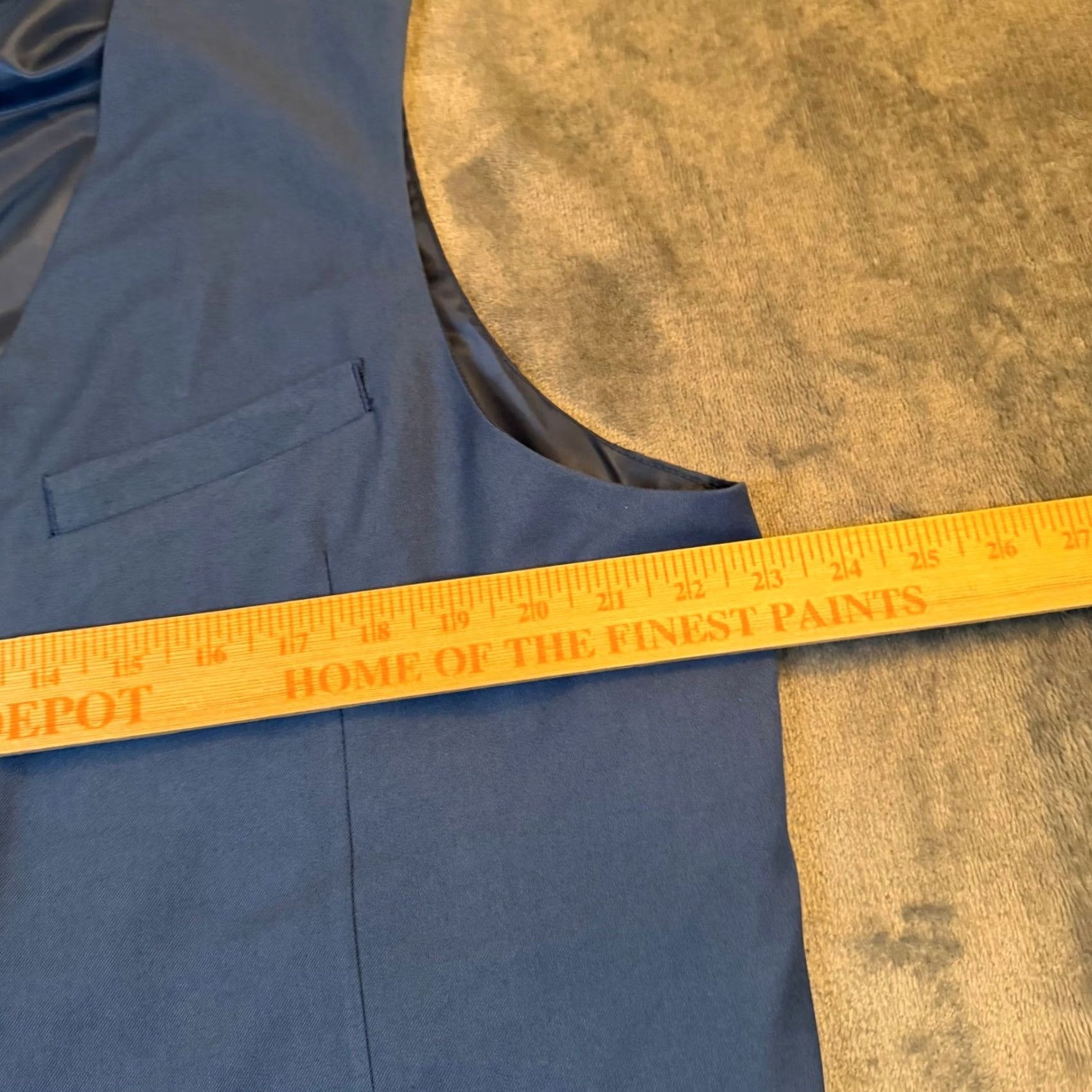 Perry Ellis Perry Ellis Suit Vest Mens 2XL Blue Adjustable Back Strap Stretch NWT Size 48R - 7 Thumbnail
