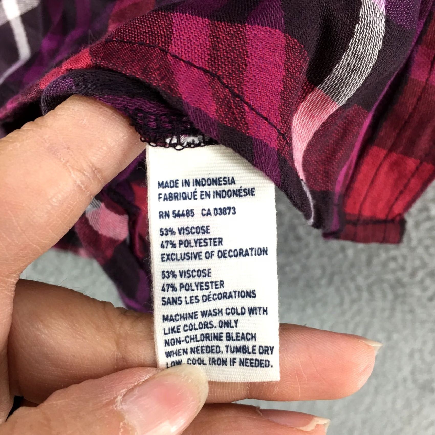 American Eagle Outfitters American Eagle Shirt Womens Small Purple Plaid Flannel Button Up Long Sleeve Size S / US 4 / IT 40 - 7 Thumbnail
