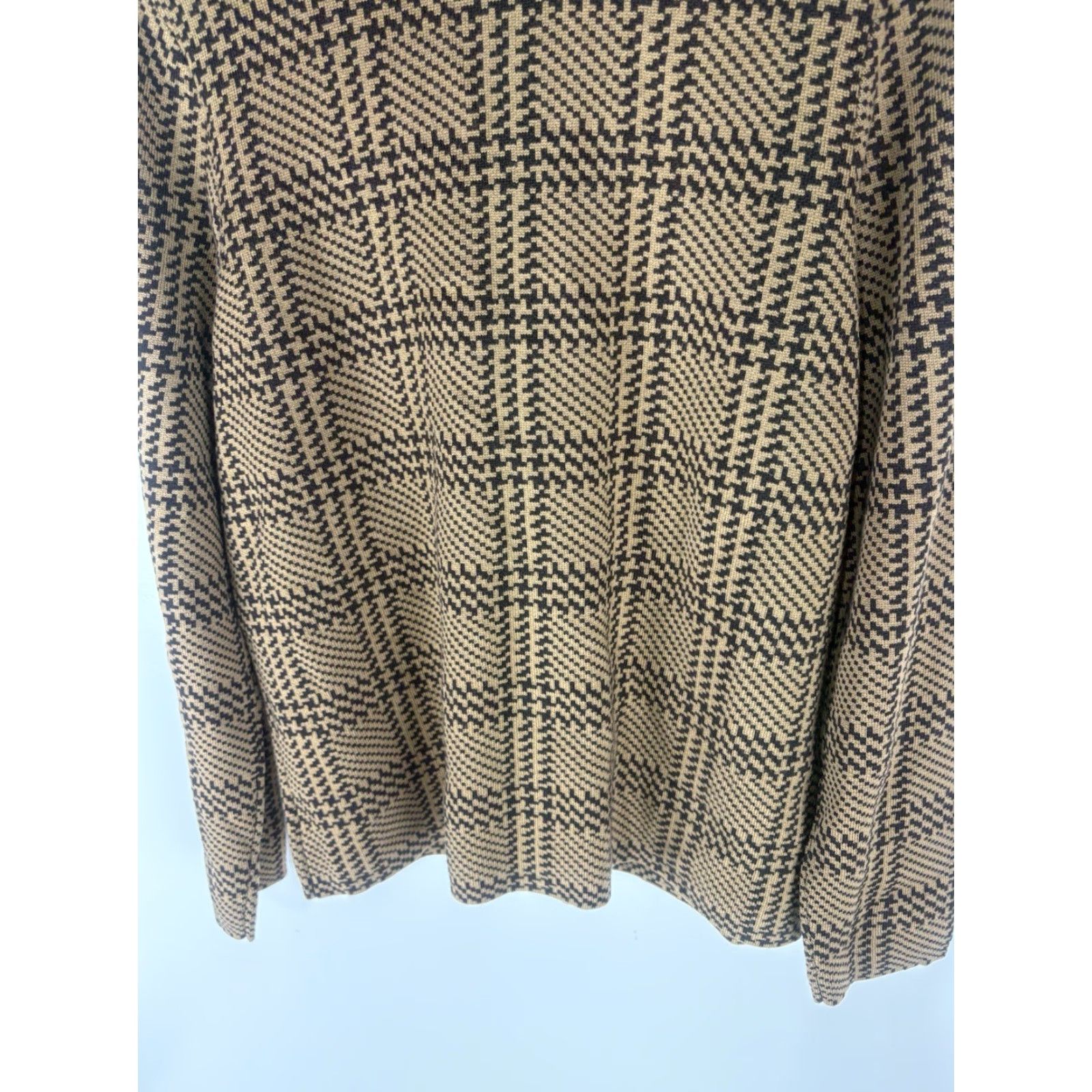 Pendleton Pendleton Women's Cardigan Sweater 100% Merino Wool Leather Buttons Fall Winter Spring Brown Tan XL Size XL / US 12-14 / IT 48-50 - 6 Thumbnail