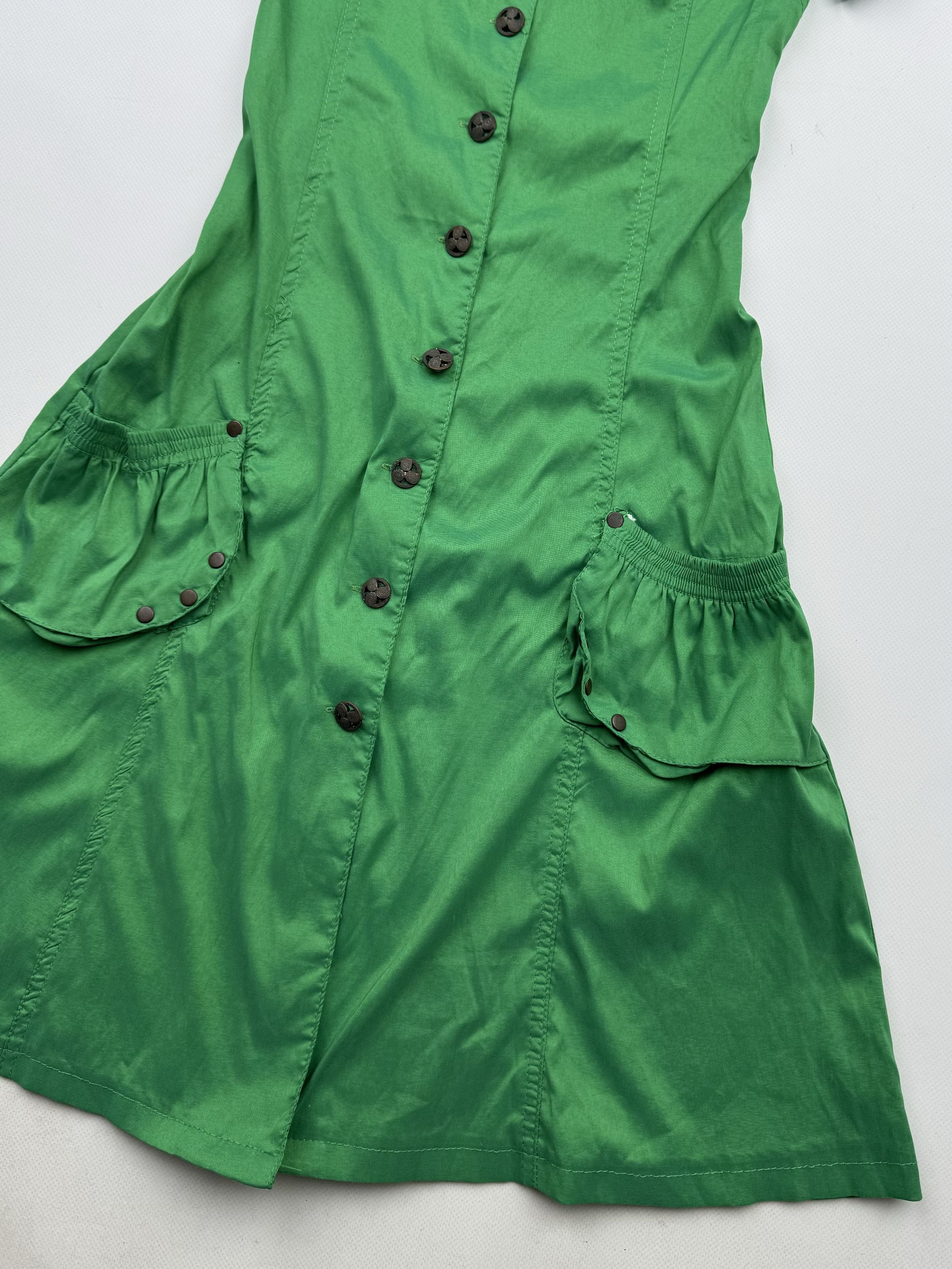 Japanese Brand Y2K Fit&Flare Amazing Cargo Dress B458(V261)E2 Size XS / US 0-2 / IT 36-38 - 4 Thumbnail