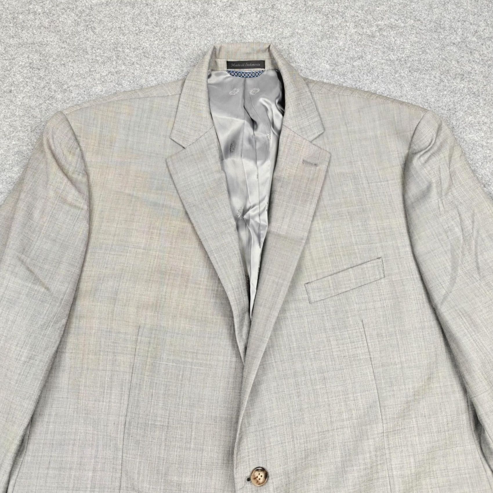 Ralph Lauren VINTAGE? No. Final answer: Lauren Ralph Lauren Blazer Mens 48L Gray Wool Check Two Button Sport Coat Size 48R - 2 Thumbnail