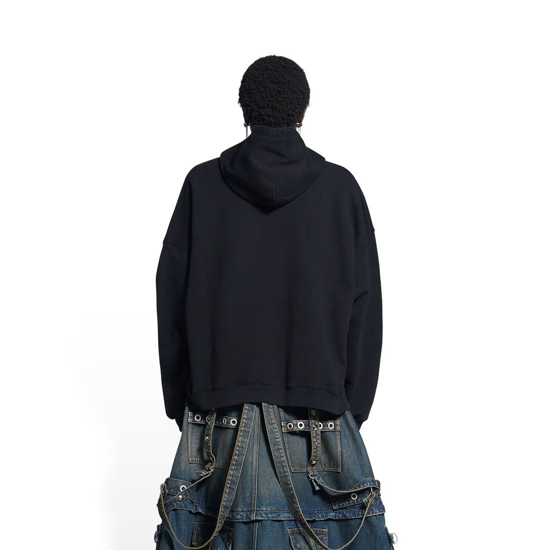 Balenciaga o1s1wg110225 Cities Paris Hoodie Wide Fit in Black Size S / US 4 / IT 40 - 5 Thumbnail
