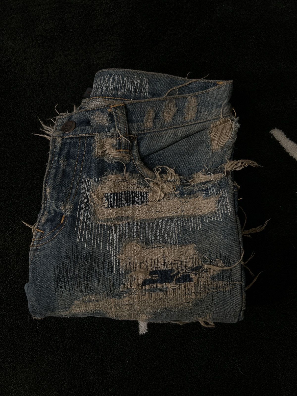 Undercover AW05 - “Arts & Craft” 85 Denim Blue Pants Size US 32 / EU 48 - 8 Thumbnail