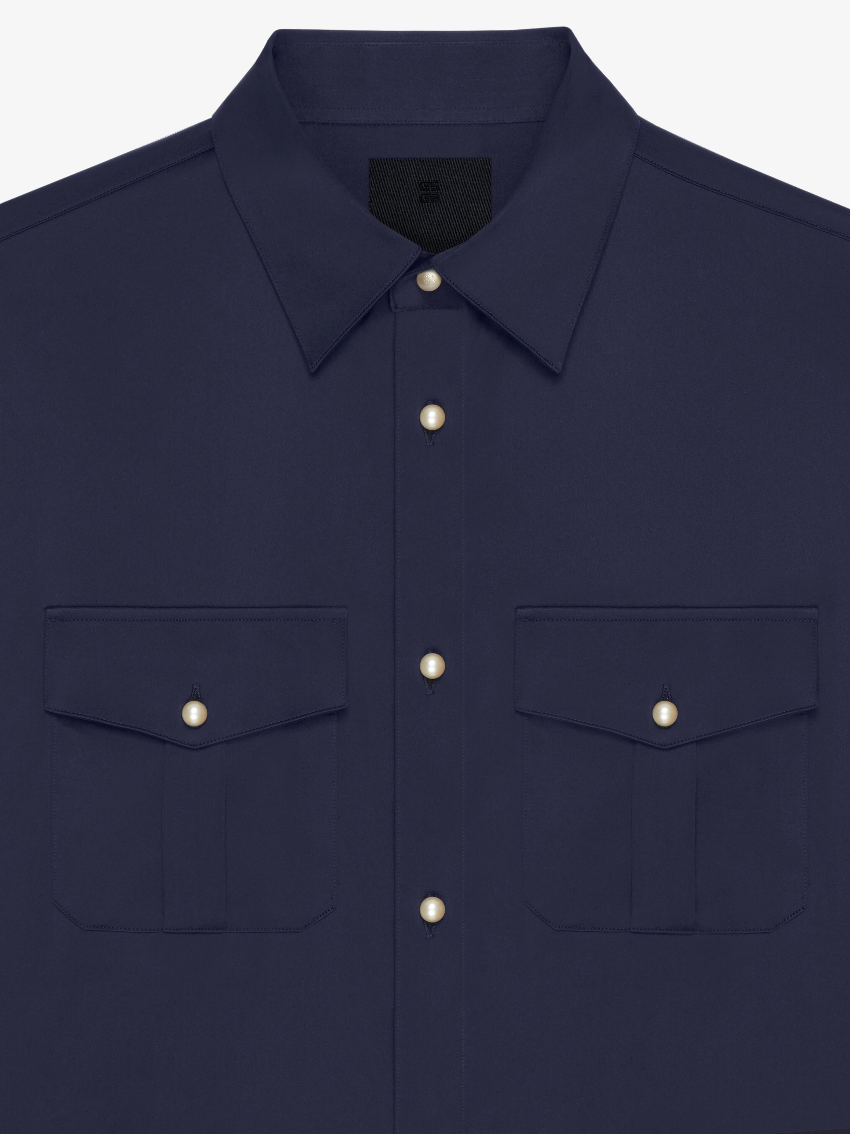 Givenchy oc11z0725 Shirt in Silk in Blue Size US XS / EU 42 / 0 - 5 Thumbnail