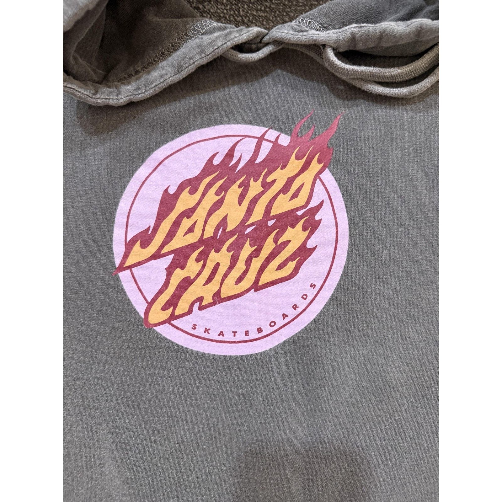 Santa Cruz Skateboards Santa Cruz Hoodie Mens MED Gray Flame Dot Skateboards Y2K Size US M / EU 48-50 / 2 - 2 Thumbnail