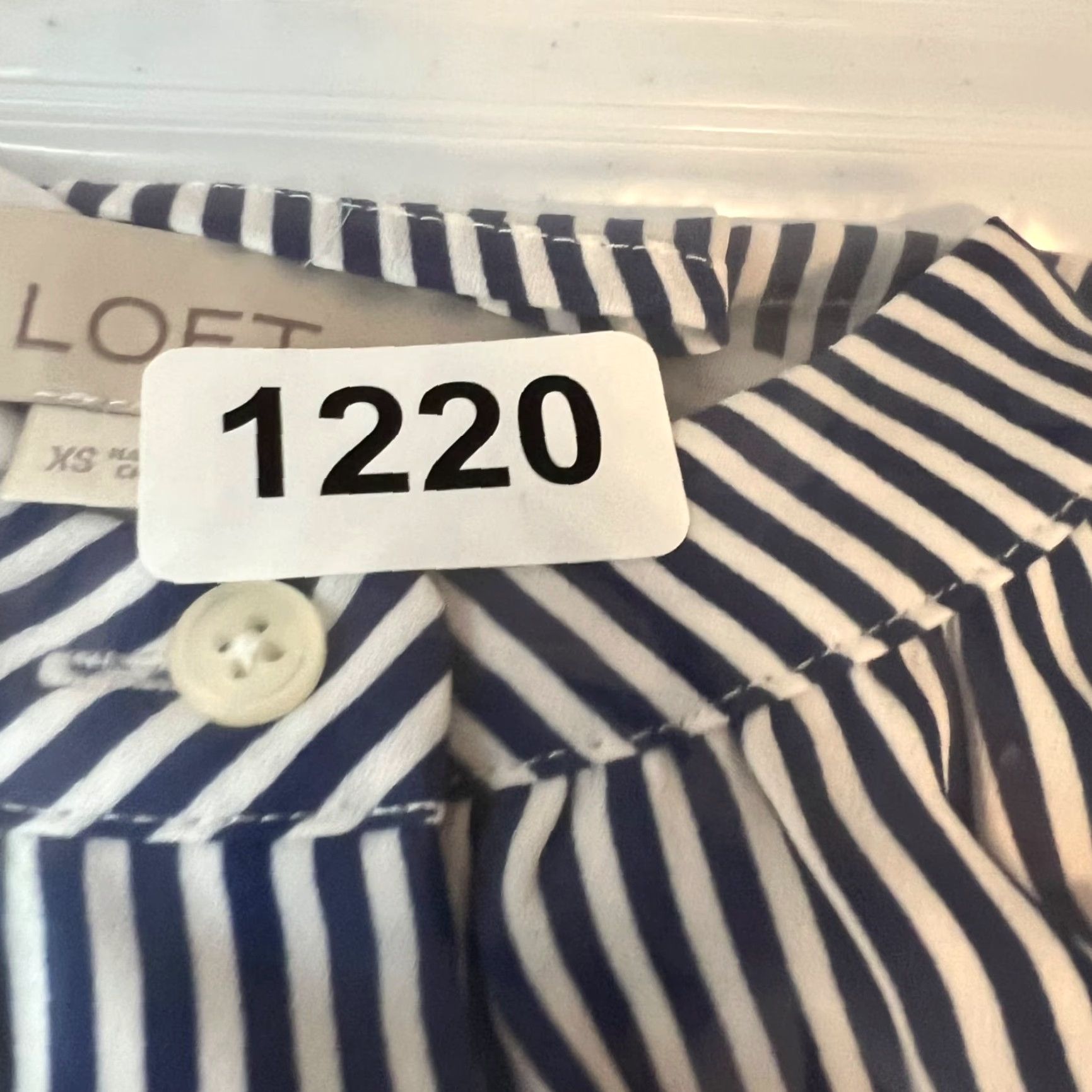 Loft VINTAGE Loft Striped Blue & White Long Sleeve Shift Dress Womens XS Size Size XS / US 0-2 / IT 36-38 - 7 Thumbnail
