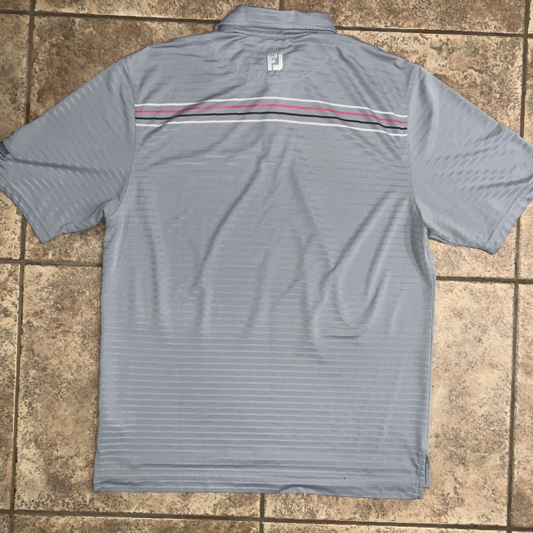 Footjoy FootJoy Polo Shirt Striped Gray XL Mens Size XL Regular Shirt Size US XL / EU 56 / 4 - 4 Thumbnail