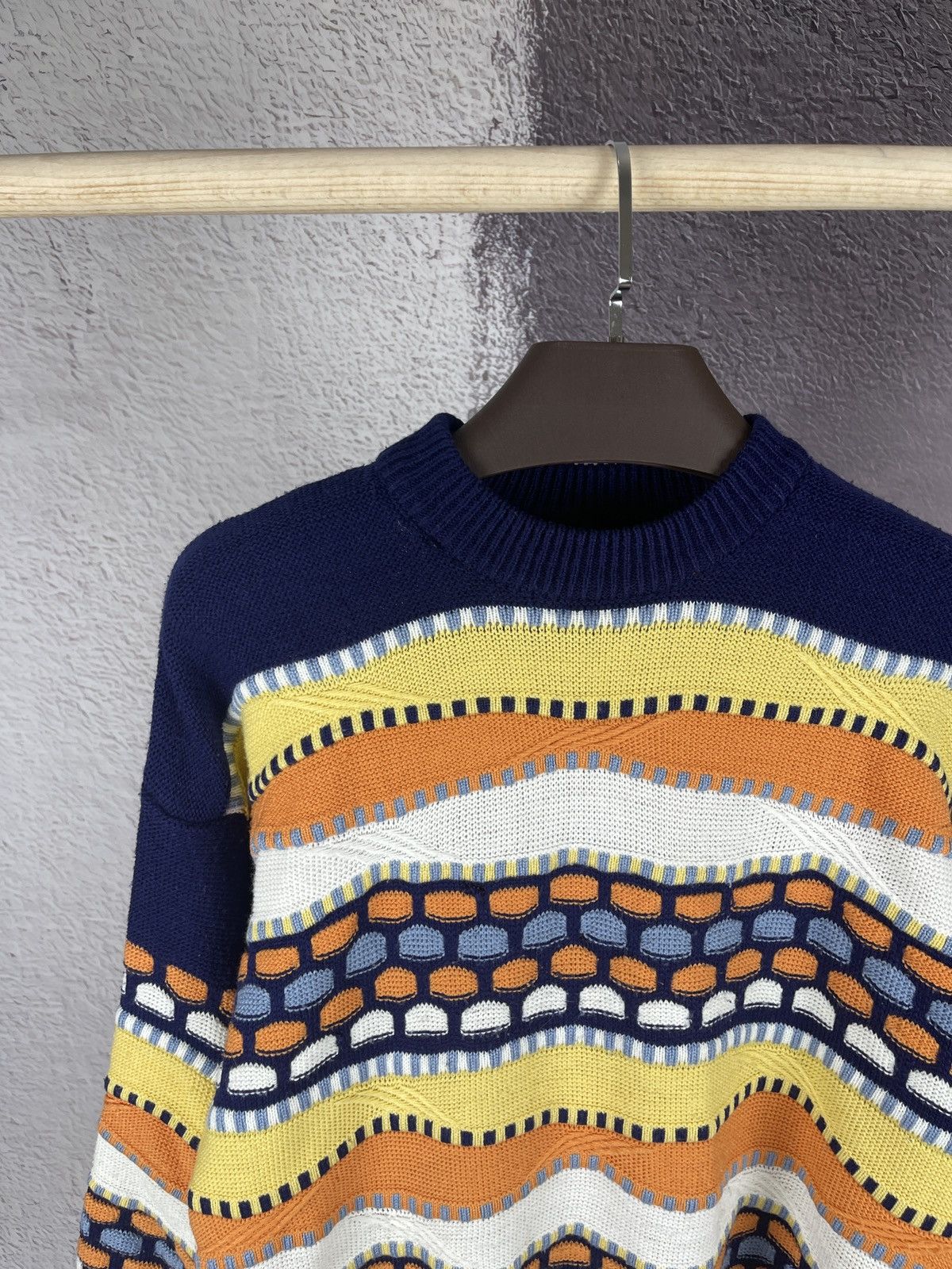 Vintage Vintage coogi style coloured cable knit sweater oversized Size US M / EU 48-50 / 2 - 3 Thumbnail