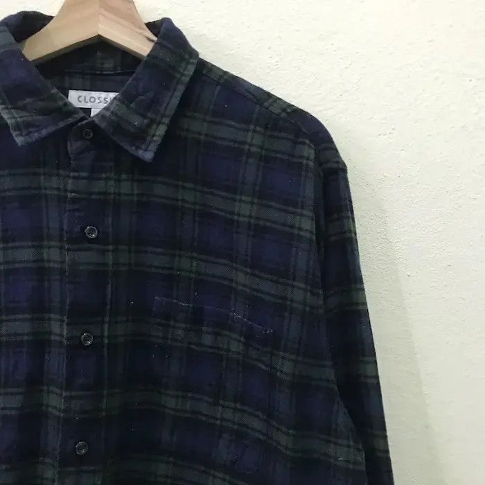 Flannel Japanese Brand Closshi Plaid Tartan Flannel Shirt Size US L / EU 52-54 / 3 - 3 Thumbnail
