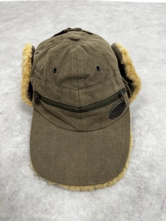 Dolce & Gabbana AW2004 Dolce & Gabbana Khaki Shearling Cap Size ONE SIZE - 1 Thumbnail