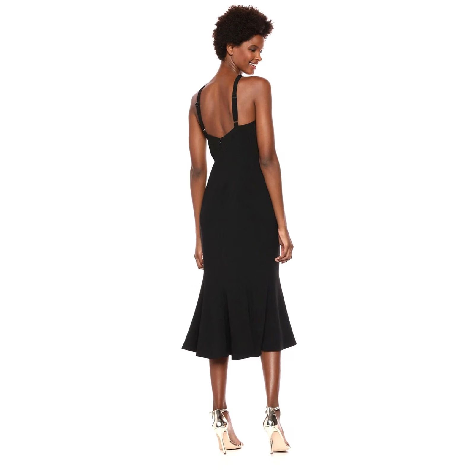 Dress the Population Dress the Population Tessa Spaghetti Strap Mermaid Midi Dress Women's S Black Size S / US 4 / IT 40 - 2 Thumbnail