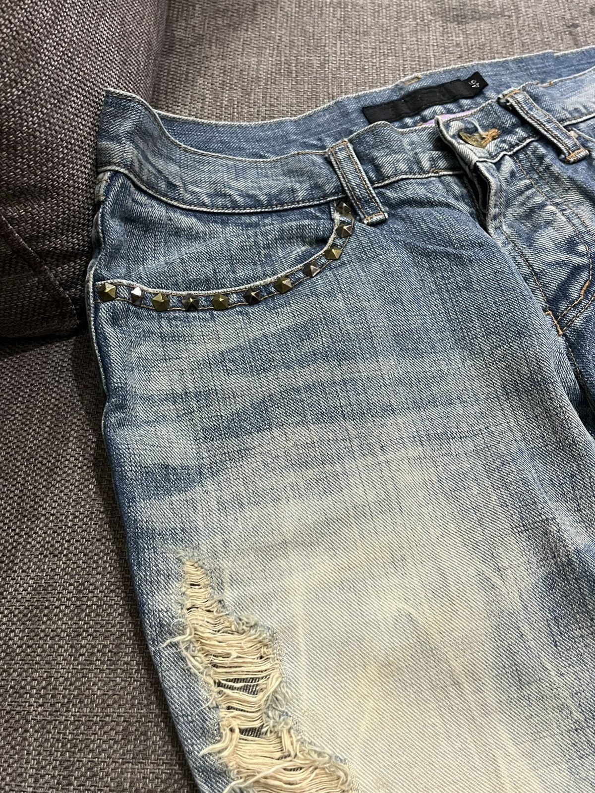 Japanese Brand Gostar de fuga Studded Distressed shortpant vkei grunge Size US 31 - 3 Thumbnail